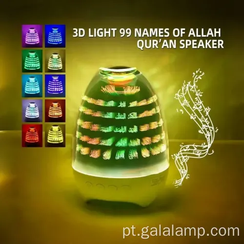 Alto-falante Bluetooth para o Alcorão e Luz Noturna